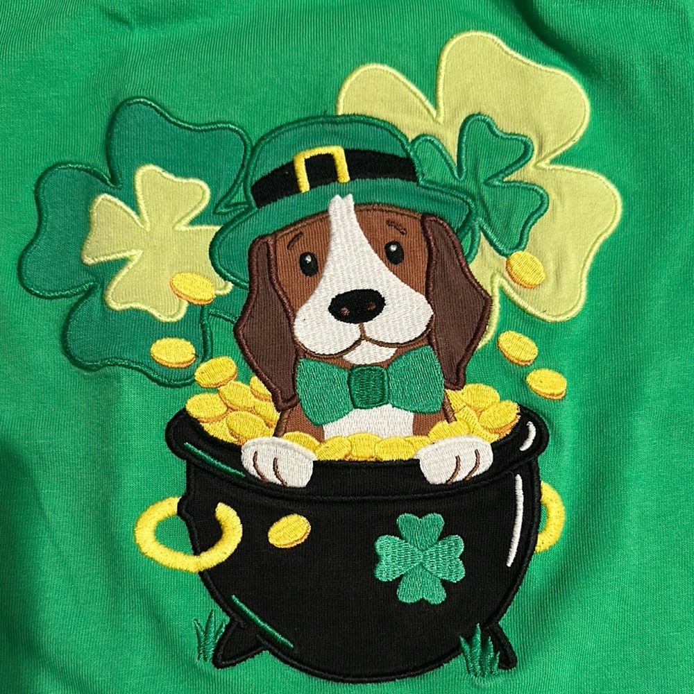 Gymboree Toddler Boys St. Patrick’s Day Shirt with Dog and Shamrock Design - Picture 3 of 4